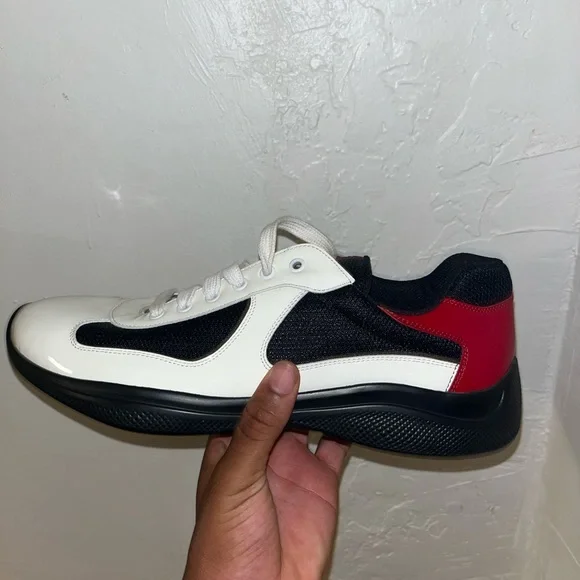 Prada | Shoes | Prada Black And Red Sneakers Modern Design  display picture 1